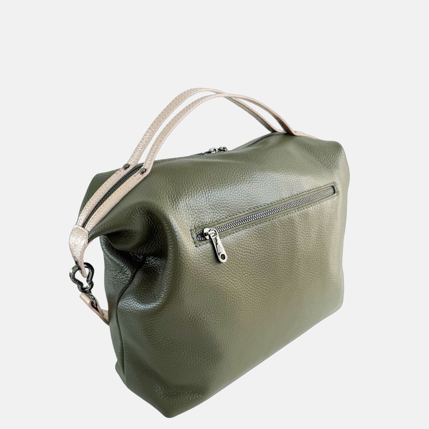 Borsa a mano City Bosco Pelle Martellata Dark