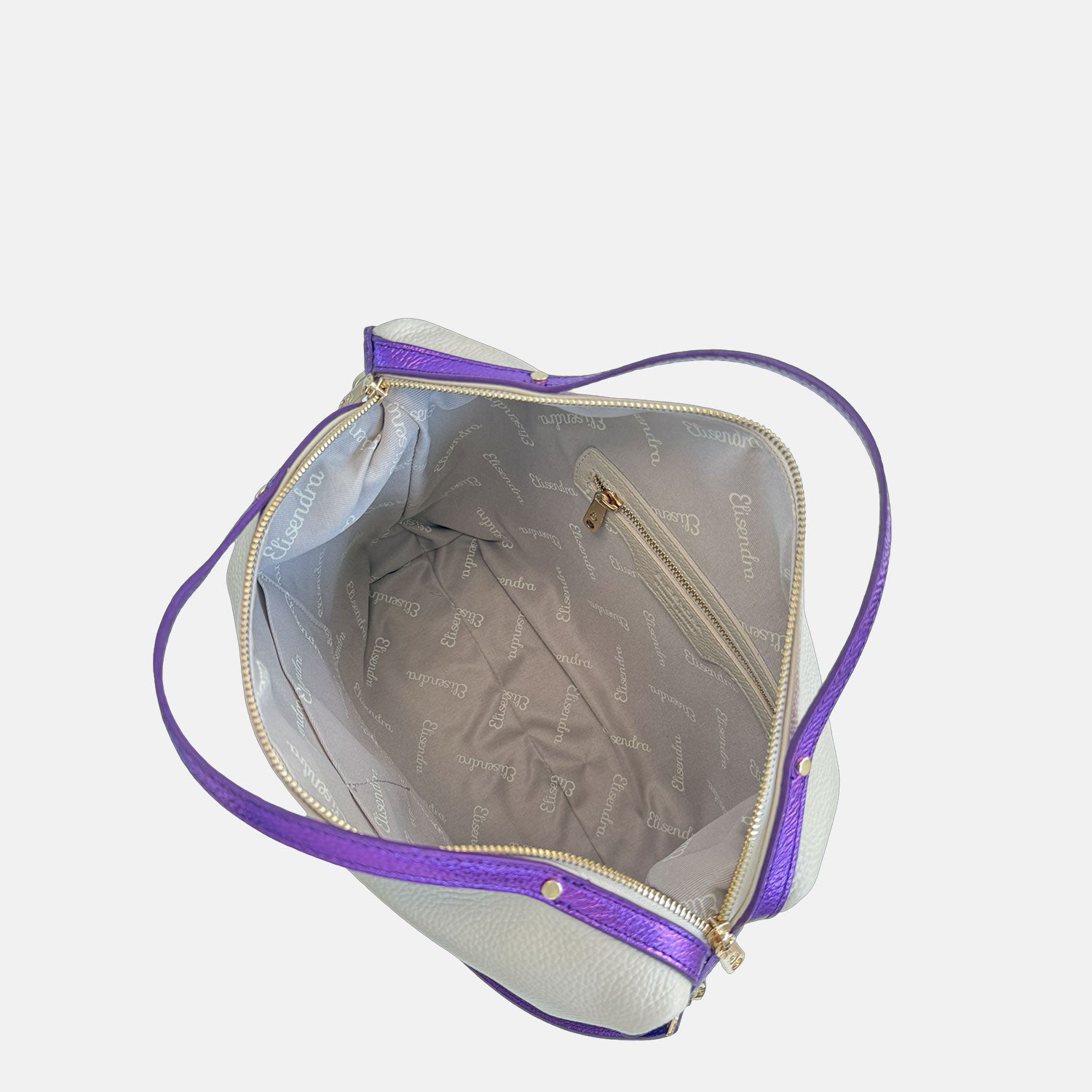 Borsa a mano City Burro Pelle Martellata Oro