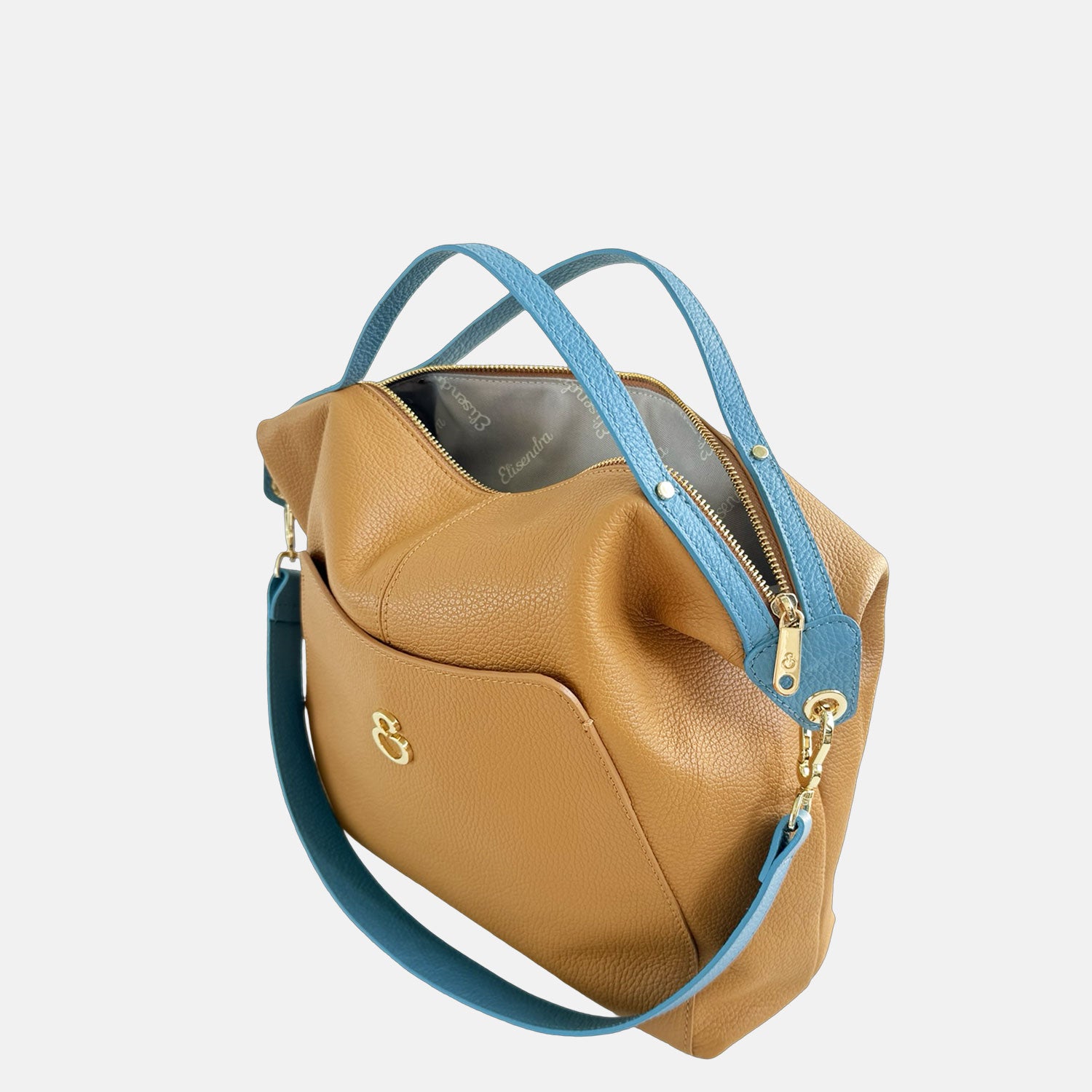 Borsa a mano City Ambra Pelle Martellata Oro