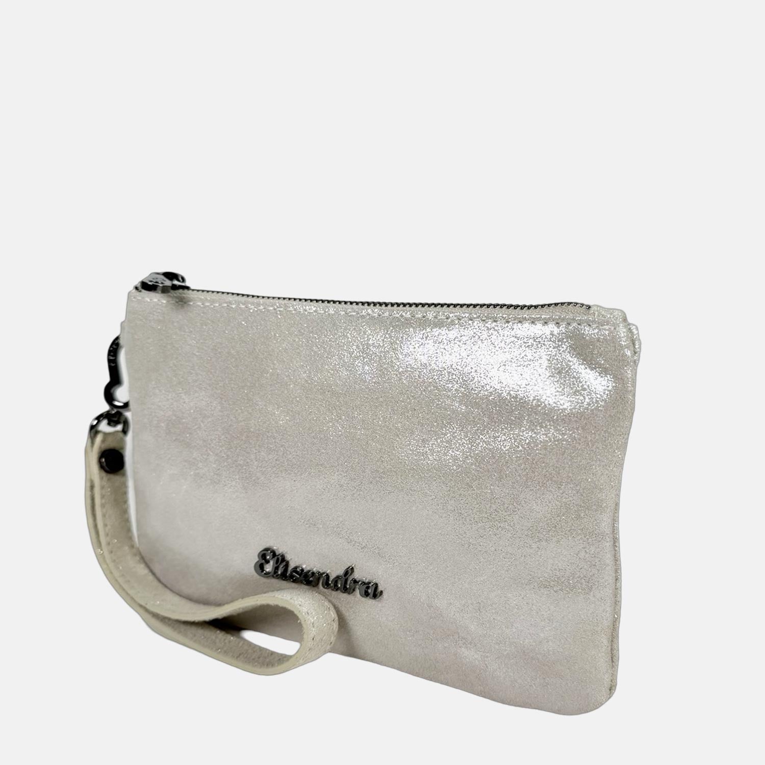 Borsa a mano Mini-Case Belle Pelle Camoscio Brillante Dark