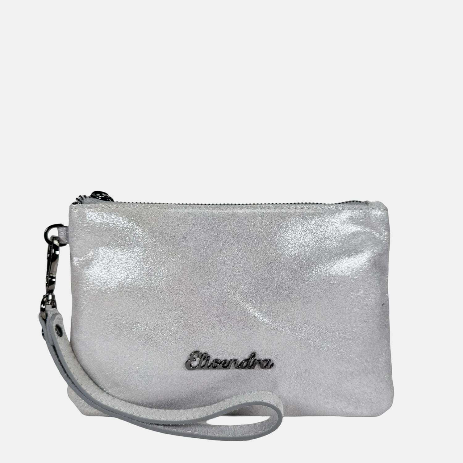 Borsa a mano Mini-Case Ariel Pelle Camoscio Brillante Dark