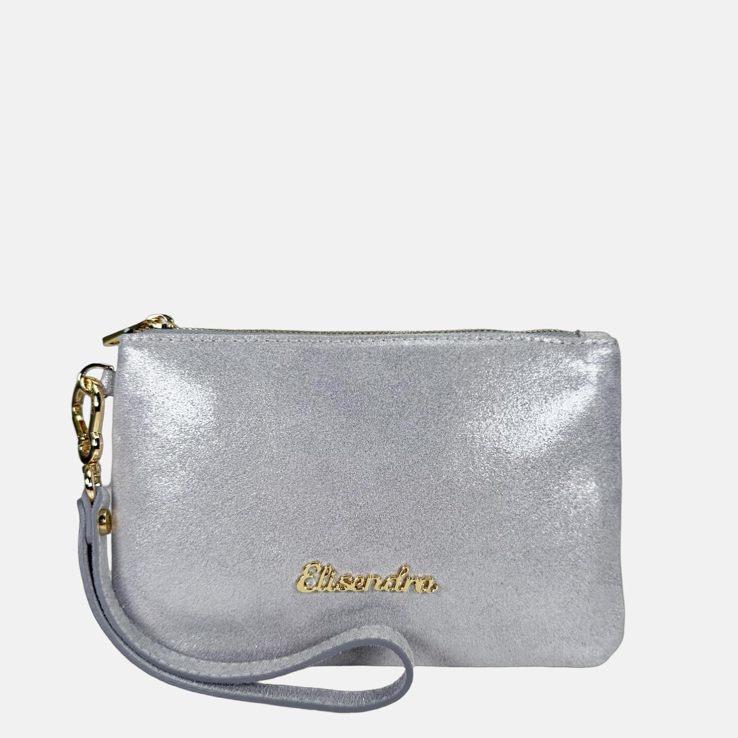 Borsa a mano Mini-Case Ariel Pelle Camoscio Brillante Oro