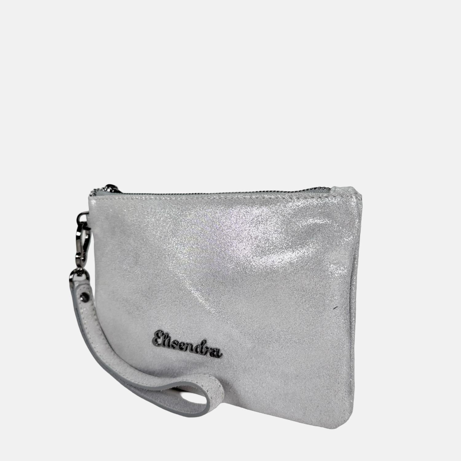 Borsa a mano Mini-Case Ariel Pelle Camoscio Brillante Dark