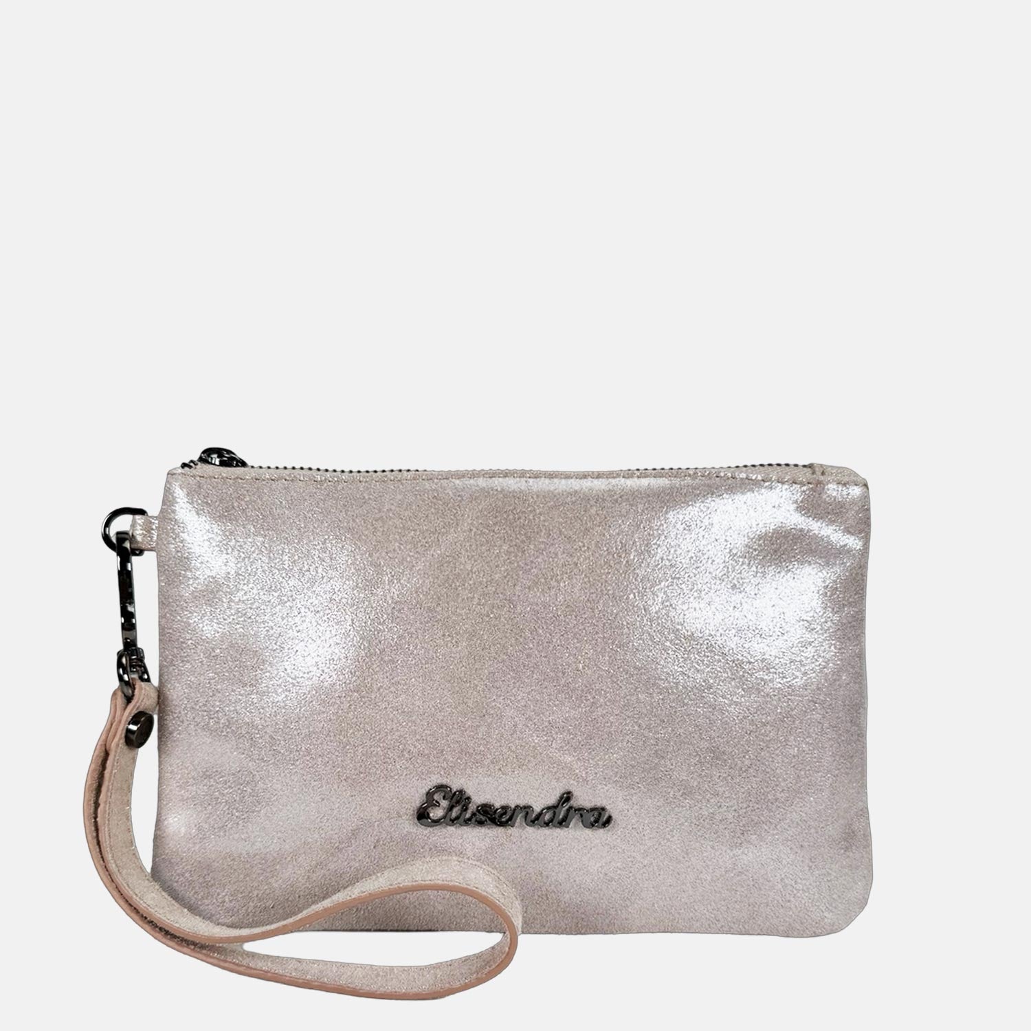 Borsa a mano Mini-Case Elsa Pelle Camoscio Brillante Dark
