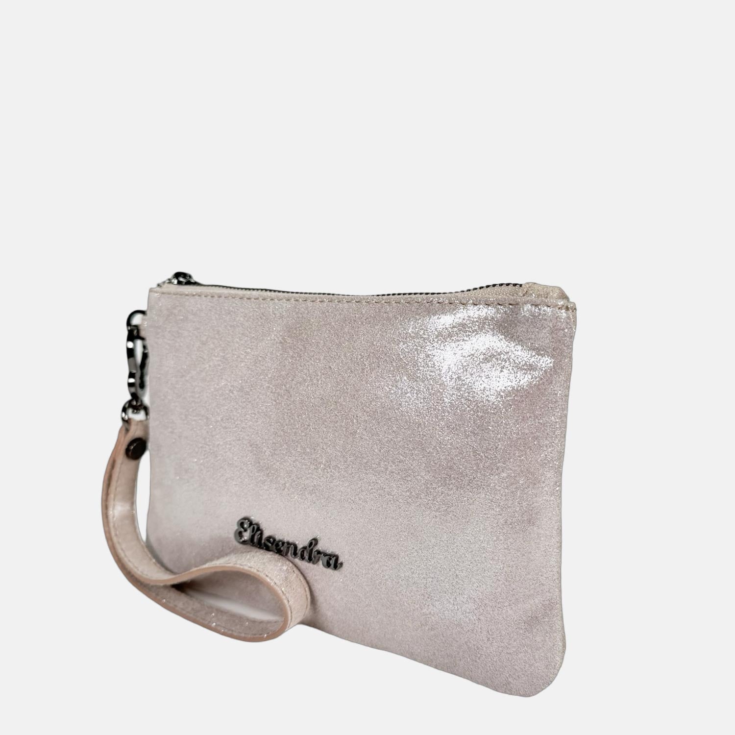Borsa a mano Mini-Case Elsa Pelle Camoscio Brillante Dark