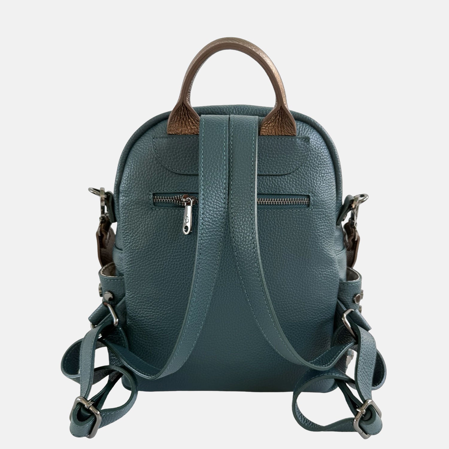 Zaino Niki Petrolio Pelle Martellata Dark