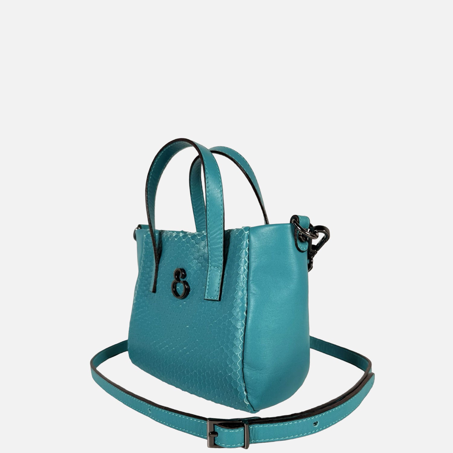 Borsa a mano Novella Mini Anaconda Stampata Tiffany Dark