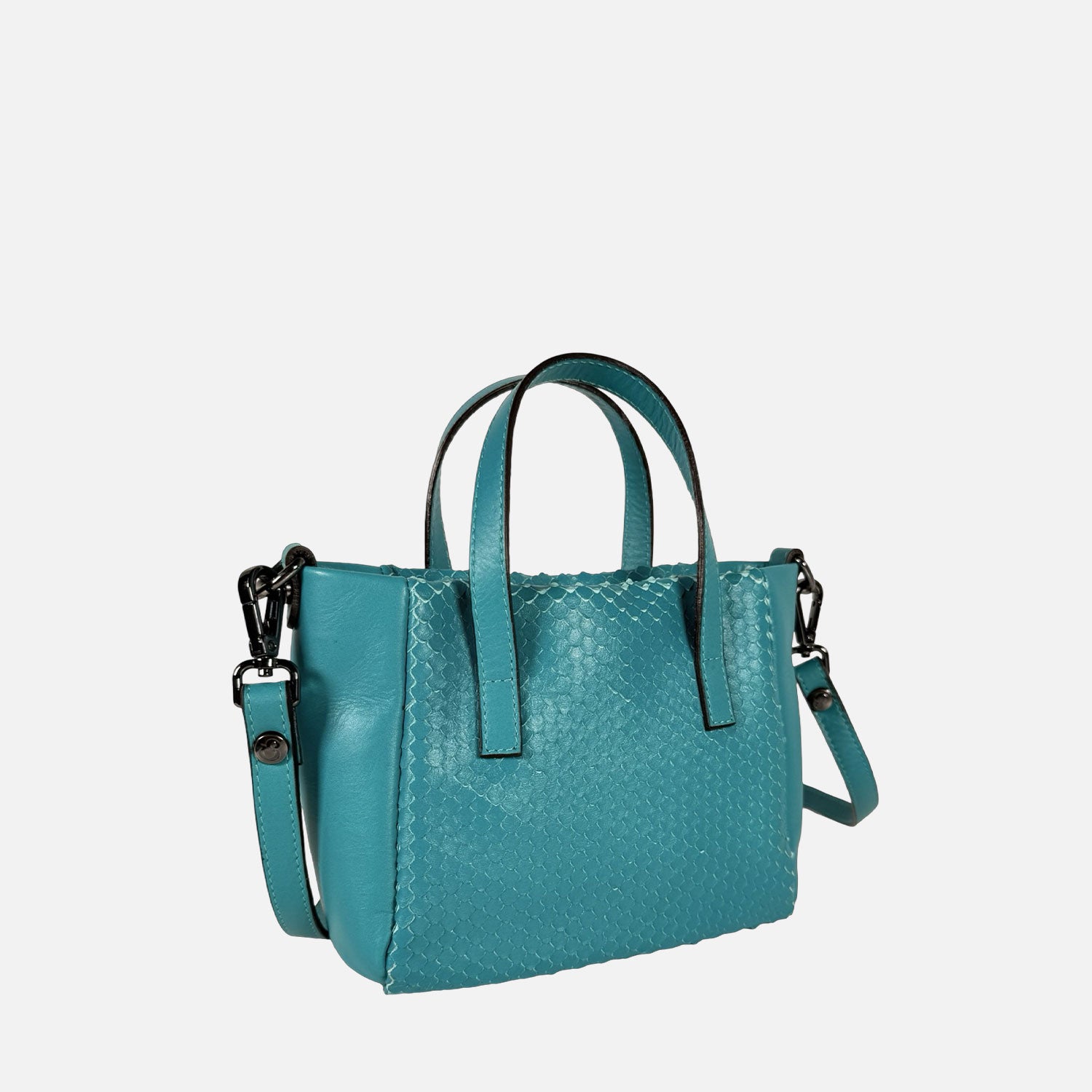 Borsa a mano Novella Mini Anaconda Stampata Tiffany Dark