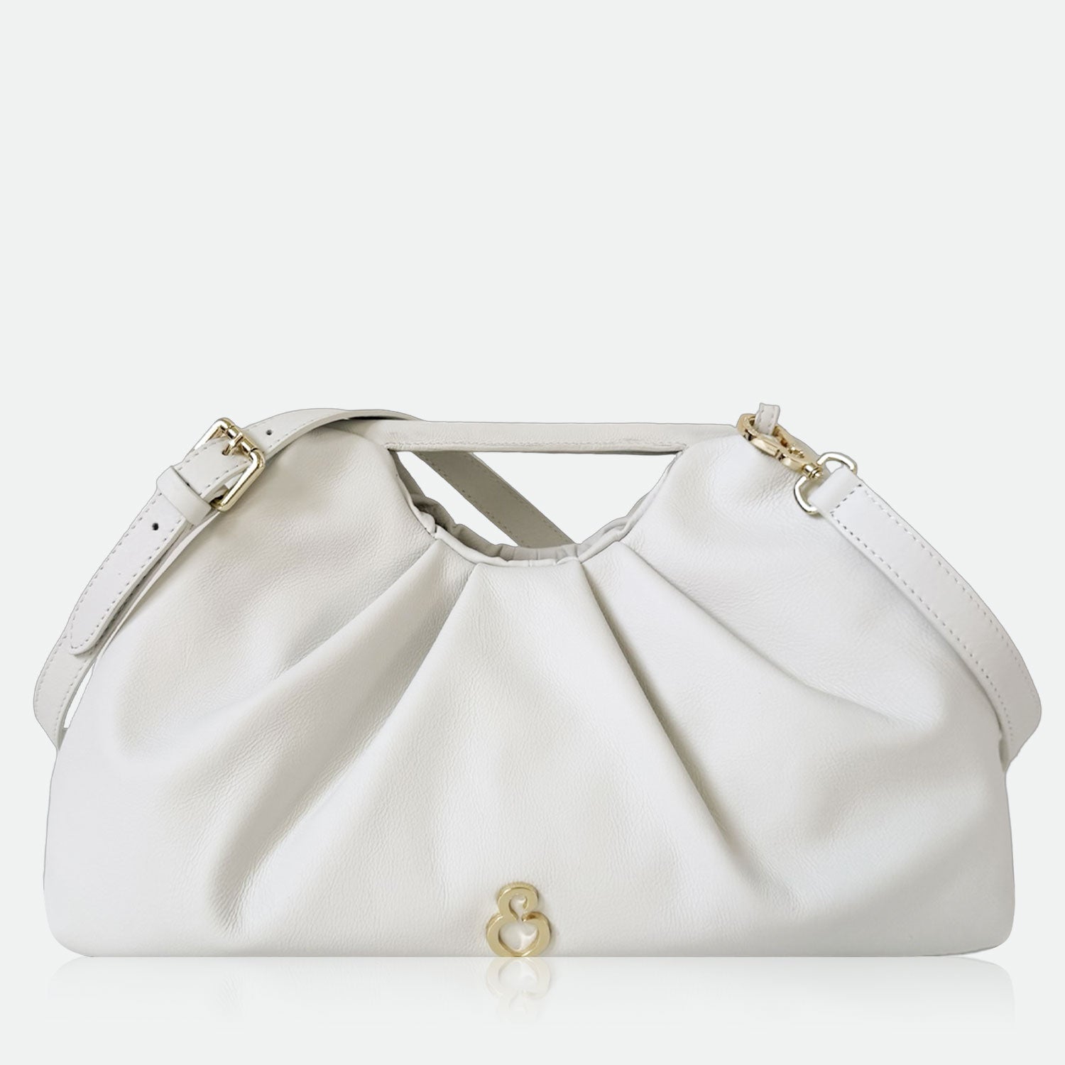 Maxi Clutch Nuvola Quarzo Pelle Liscia Vitello Oro SPEDIZIONE DAL 06/05