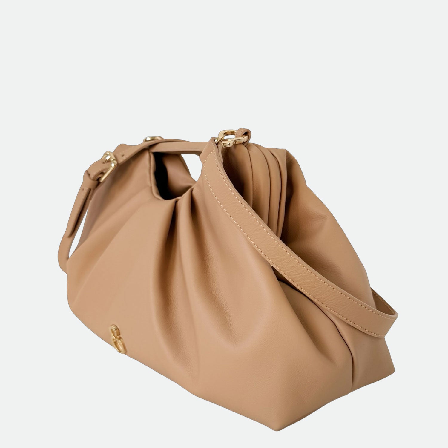 Maxi Clutch Nuvola Savana Pelle Liscia Vitello Oro SPEDIZIONE DAL 06/05