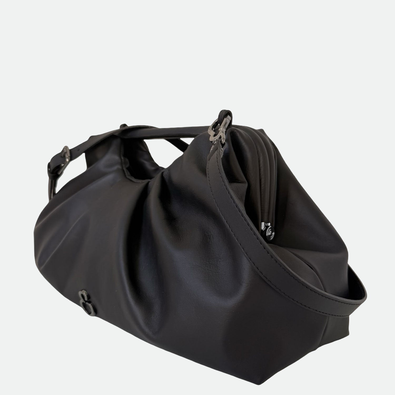 Maxi Clutch Nuvola Black Pelle Liscia Vitello Dark SPEDIZIONE DAL 06/05