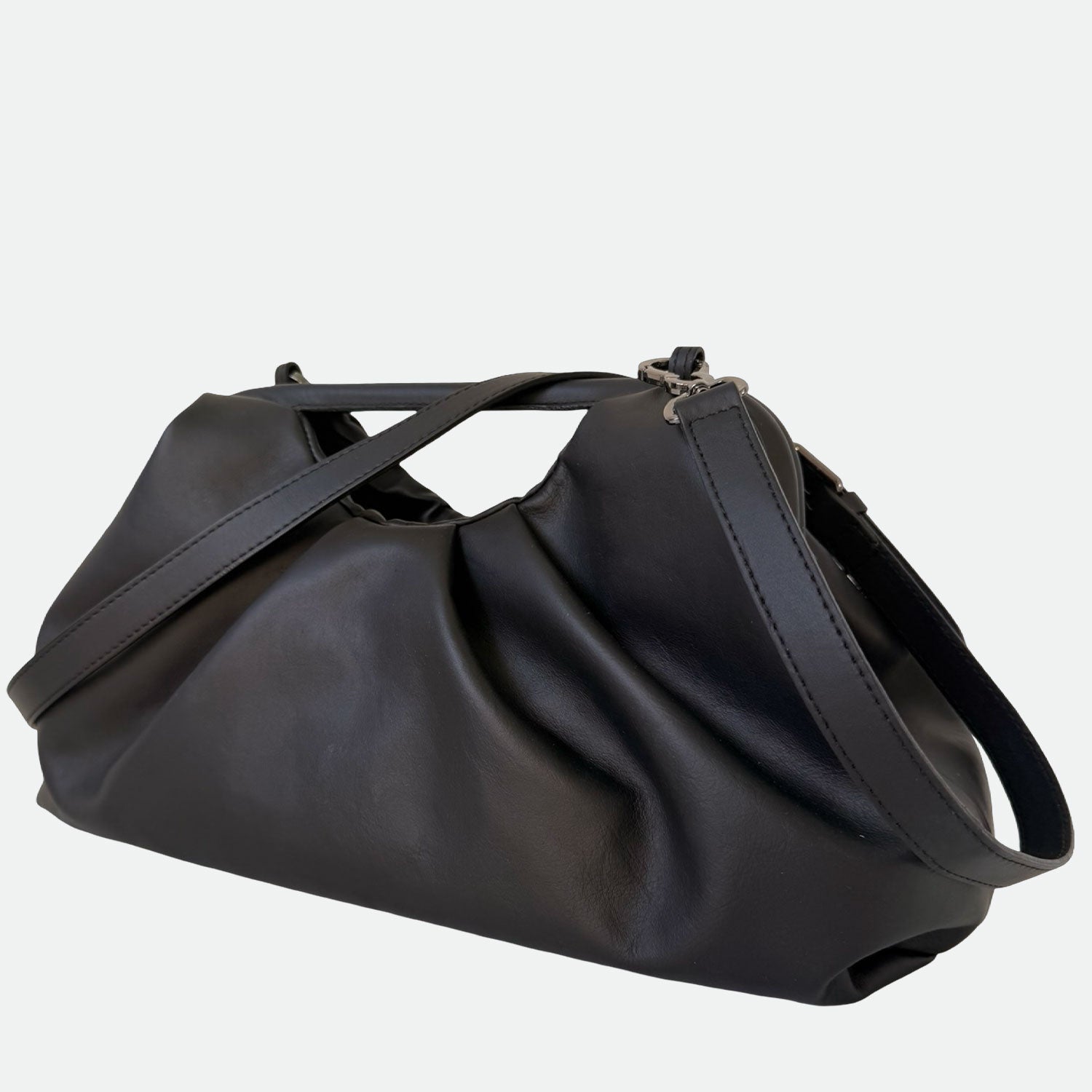 Maxi Clutch Nuvola Black Pelle Liscia Vitello Dark SPEDIZIONE DAL 06/05 - Elisendra®