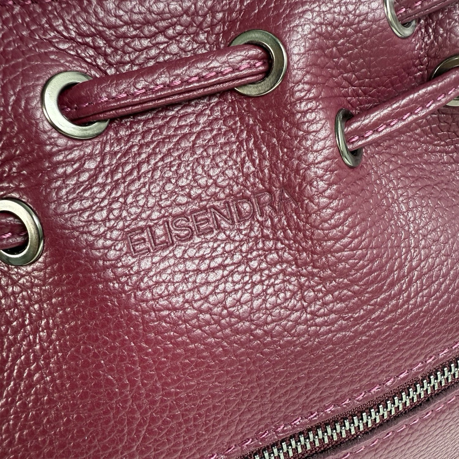 Borsa a spalla Pandora Vinaccia Pelle Martellata Dark