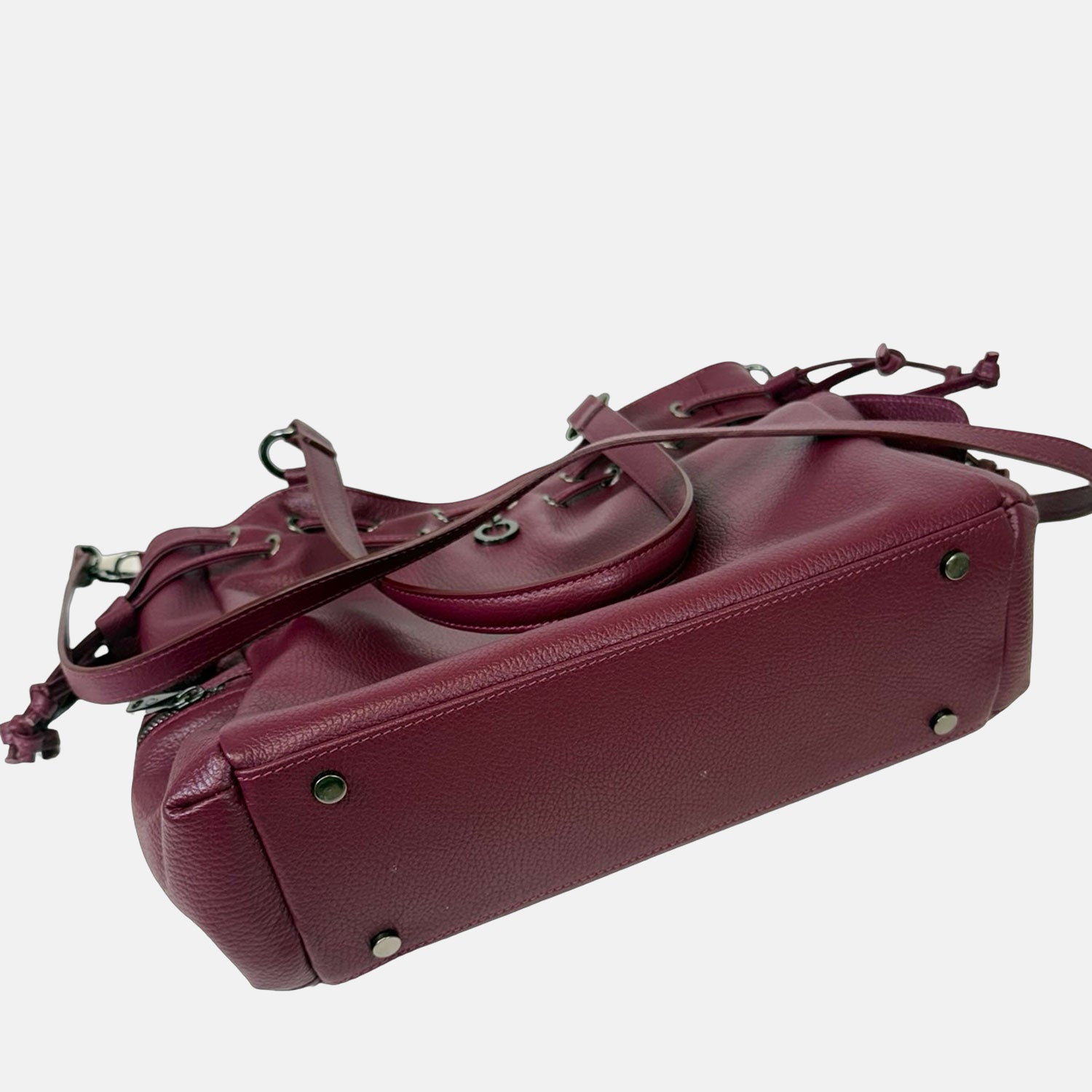 Borsa a spalla Pandora Vinaccia Pelle Martellata Dark