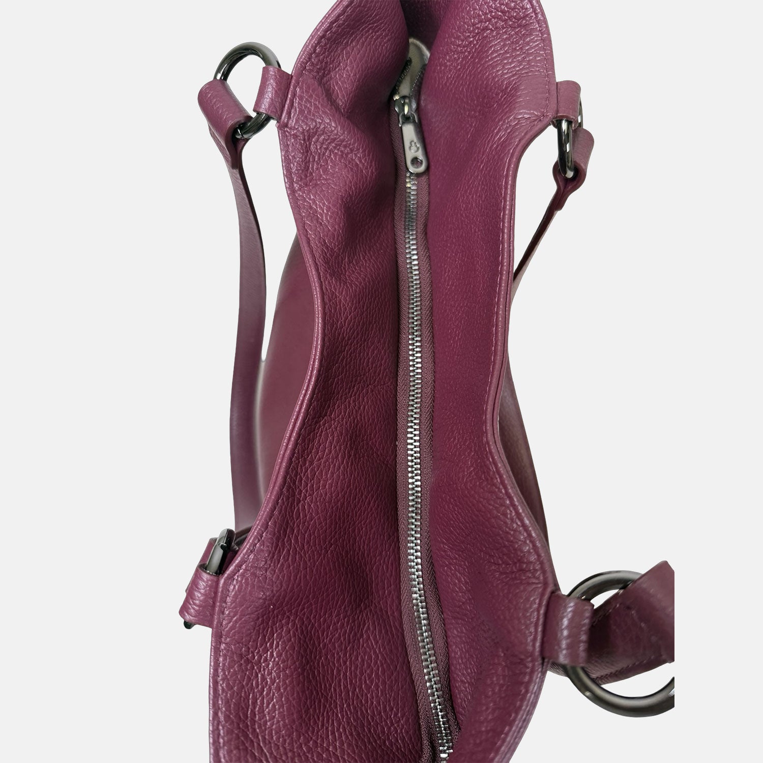 Borsa a spalla Pandora Vinaccia Pelle Martellata Dark