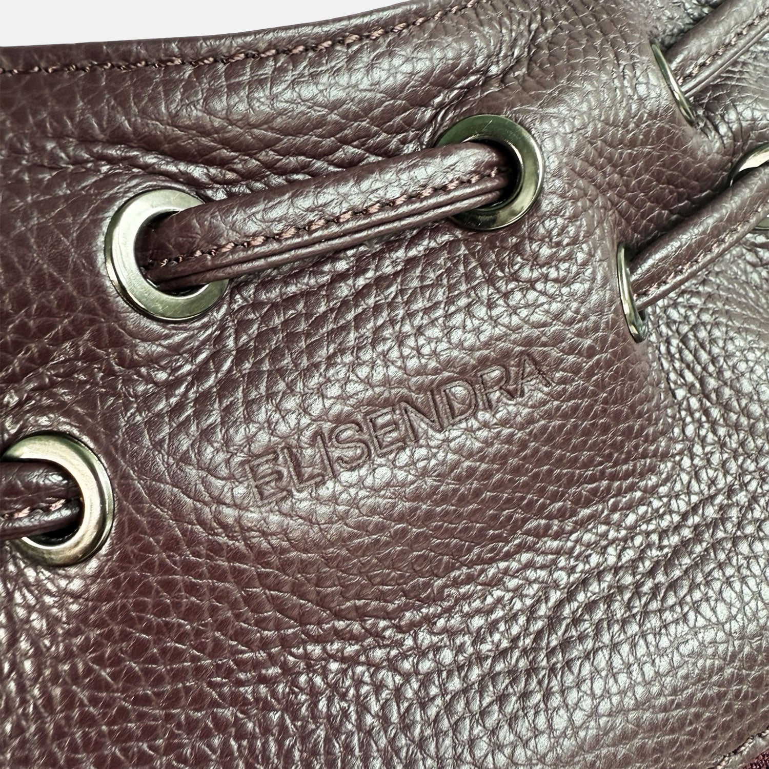 Borsa a spalla Pandora Amarone Pelle Martellata Dark