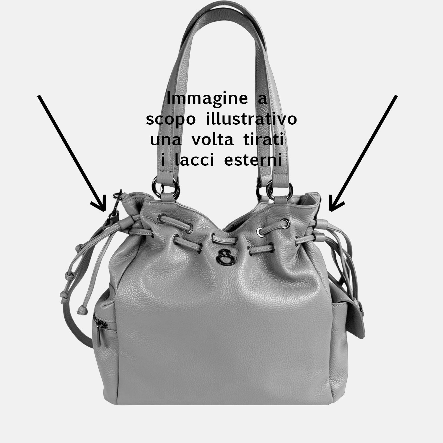 Borsa a spalla Pandora Nera Pelle Martellata Dark