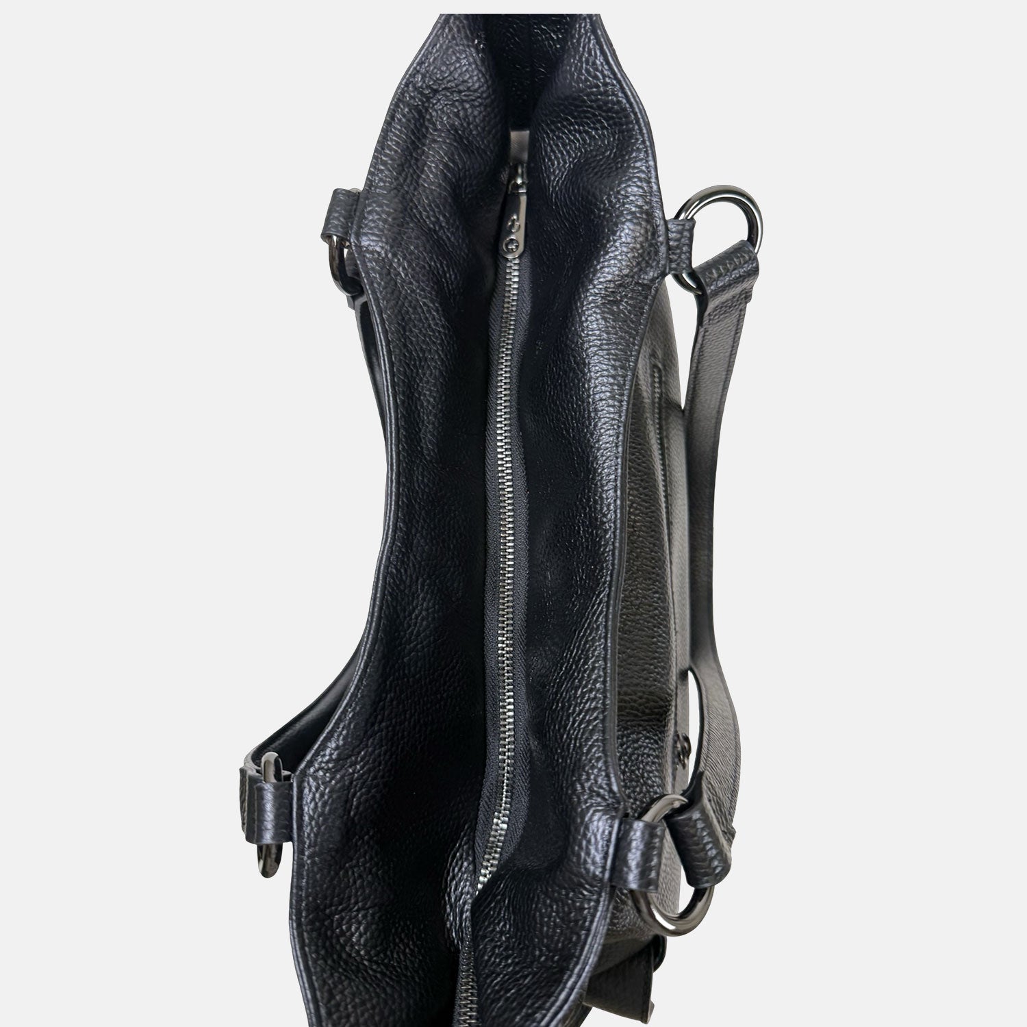 Borsa a spalla Pandora Nera Pelle Martellata Dark