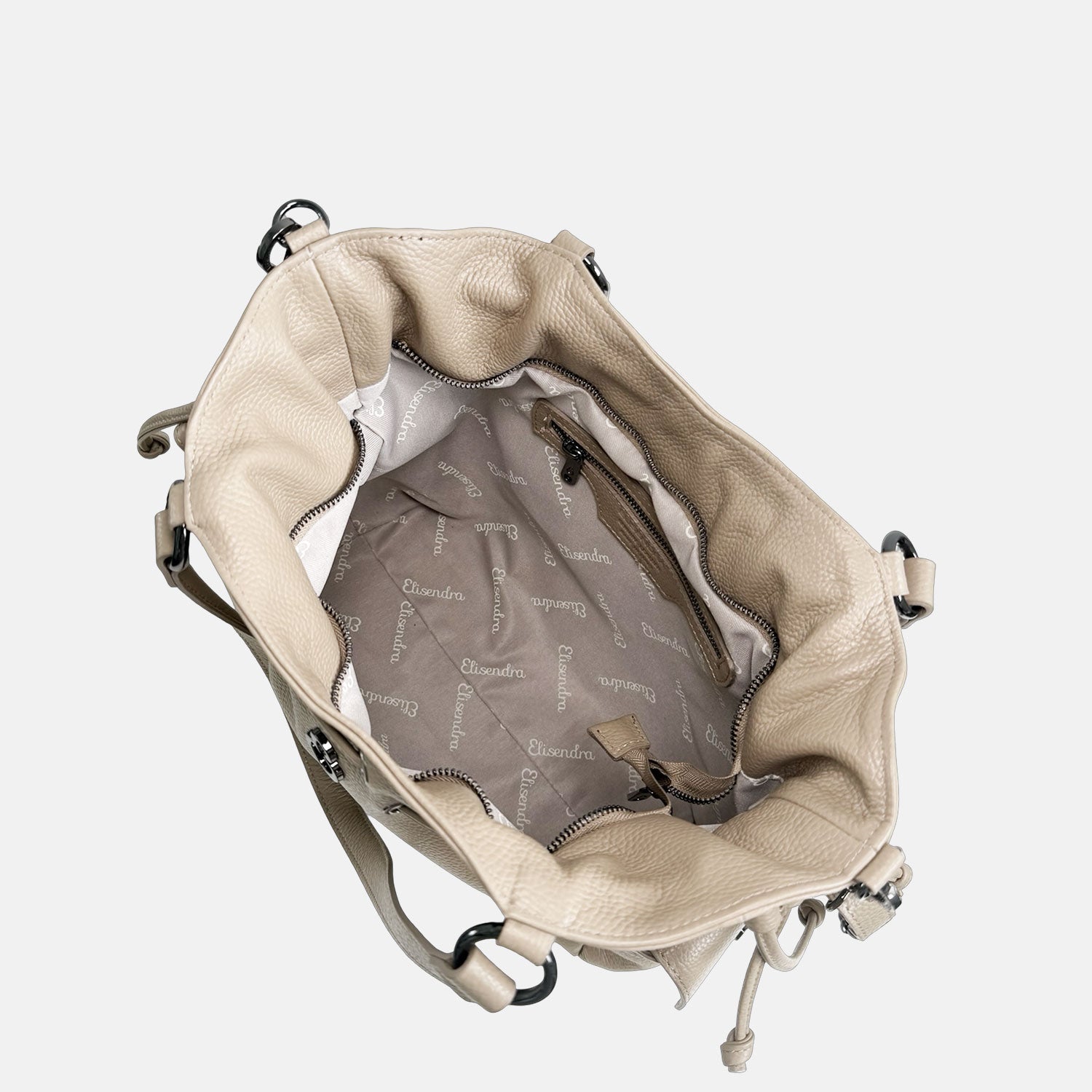 Borsa a spalla Pandora Vanilla Pelle Martellata Dark