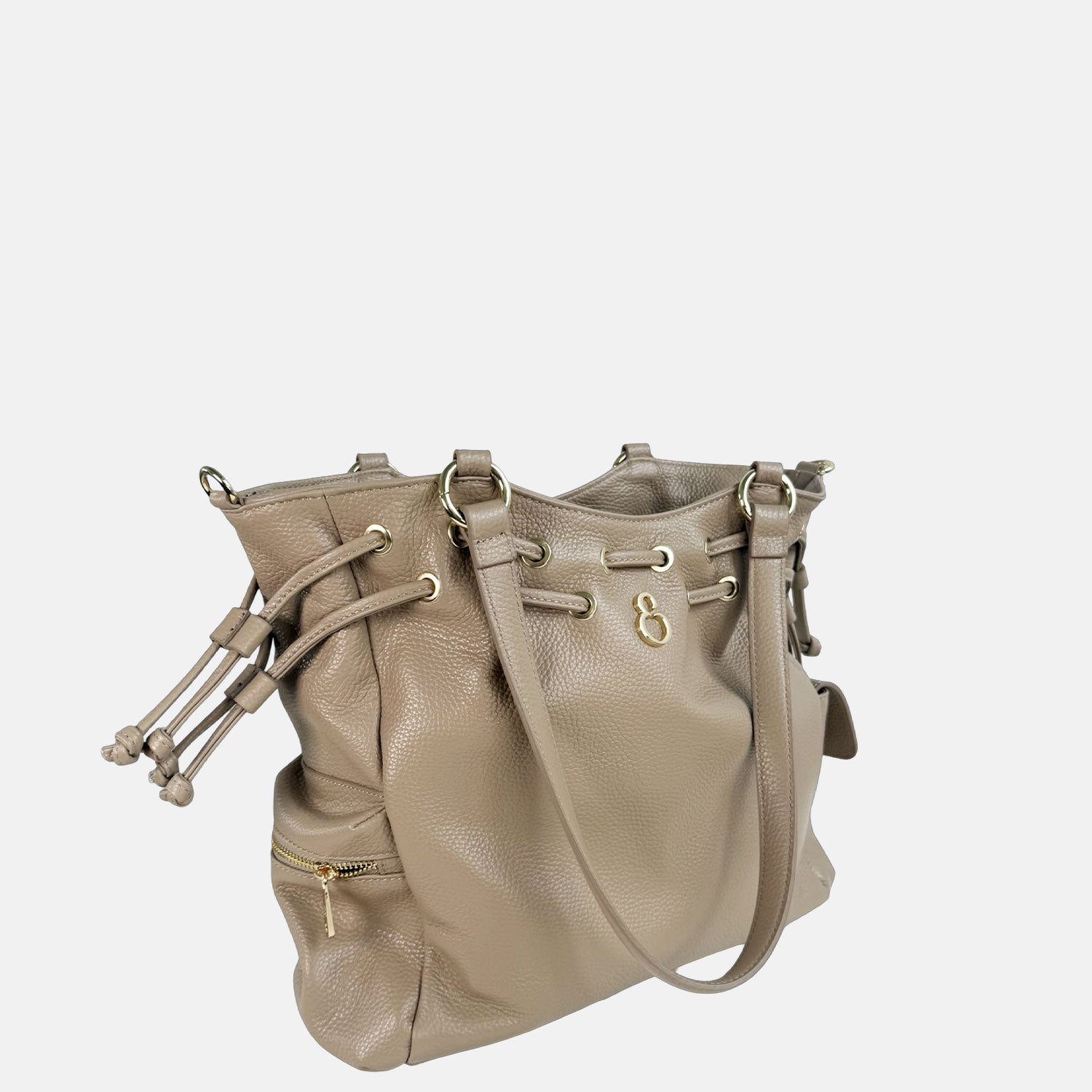 Borsa a spalla Pandora Vanilla Pelle Martellata Oro