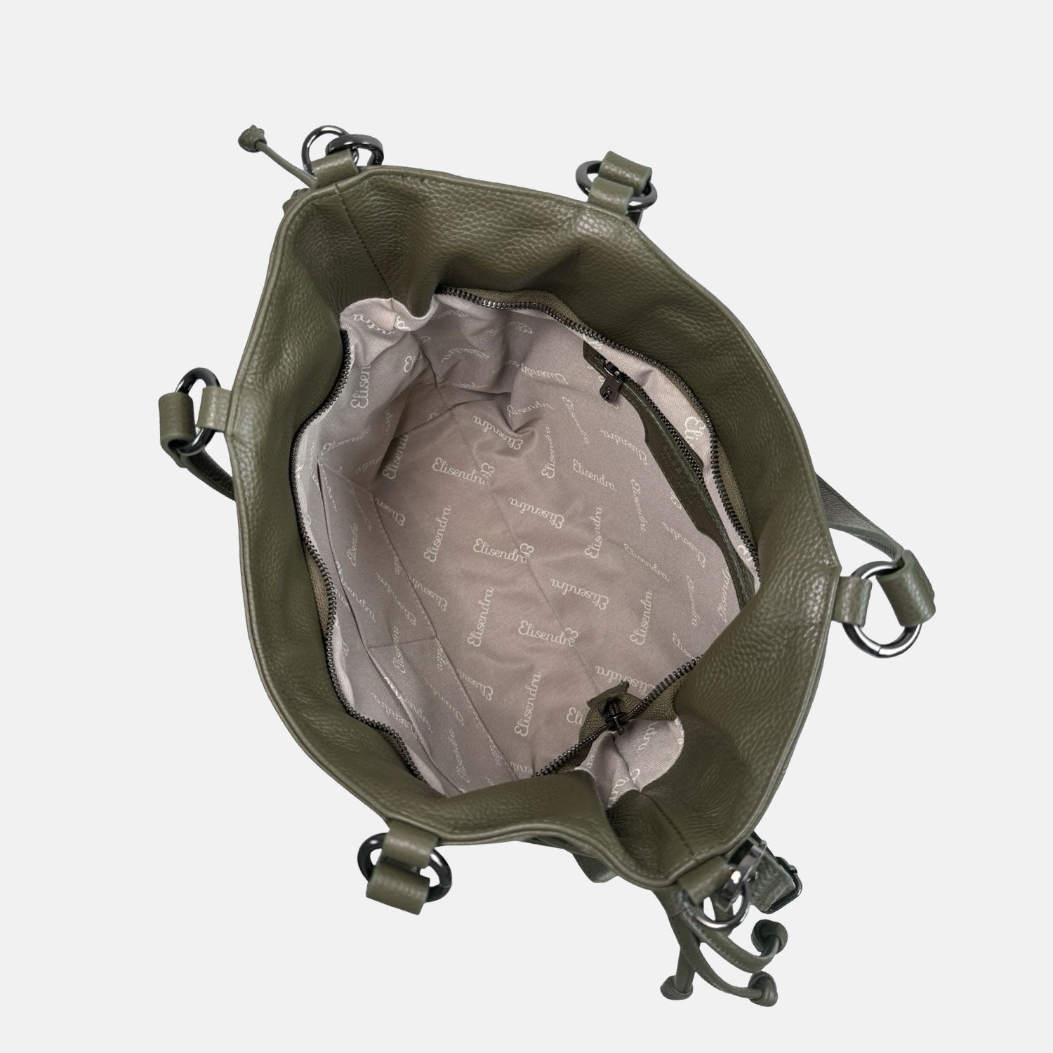 Borsa a spalla Pandora Bosco Pelle Martellata Dark