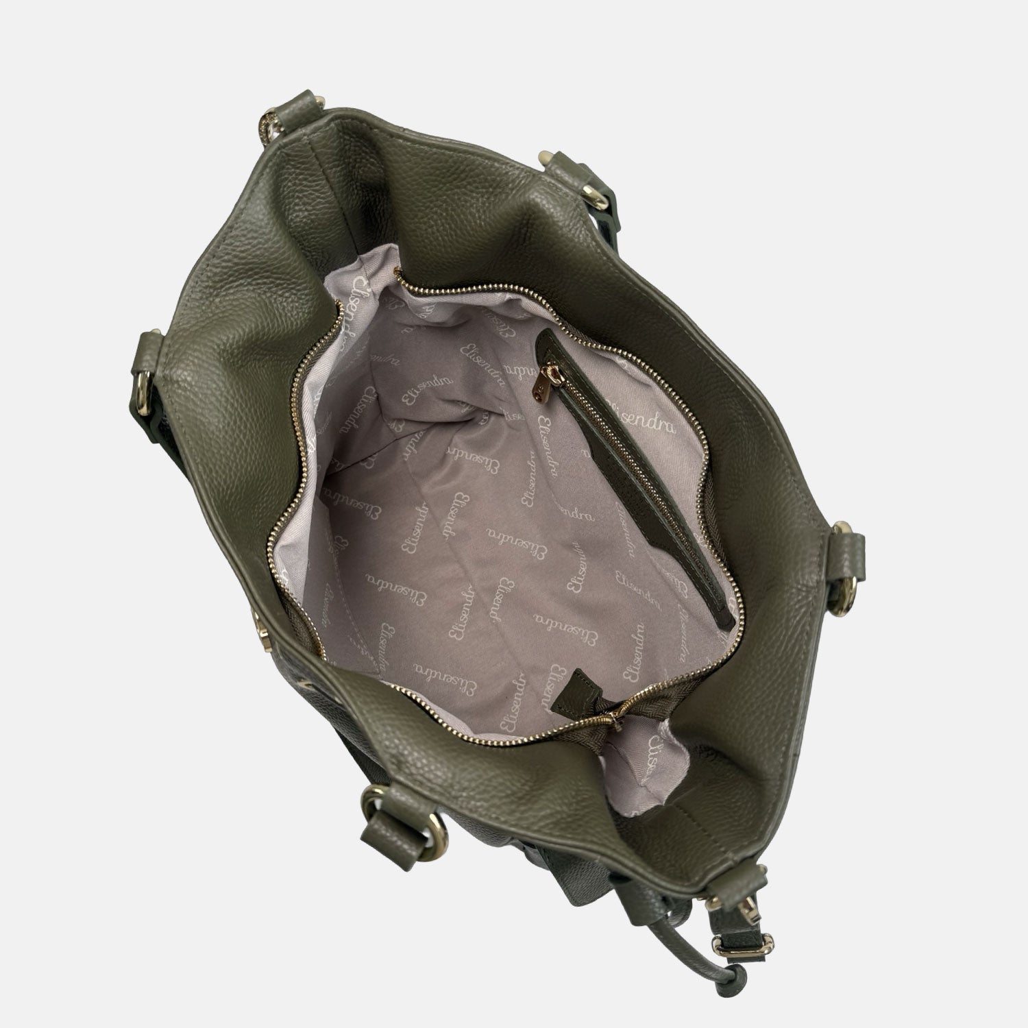 Borsa a spalla Pandora Bosco Pelle Martellata Oro