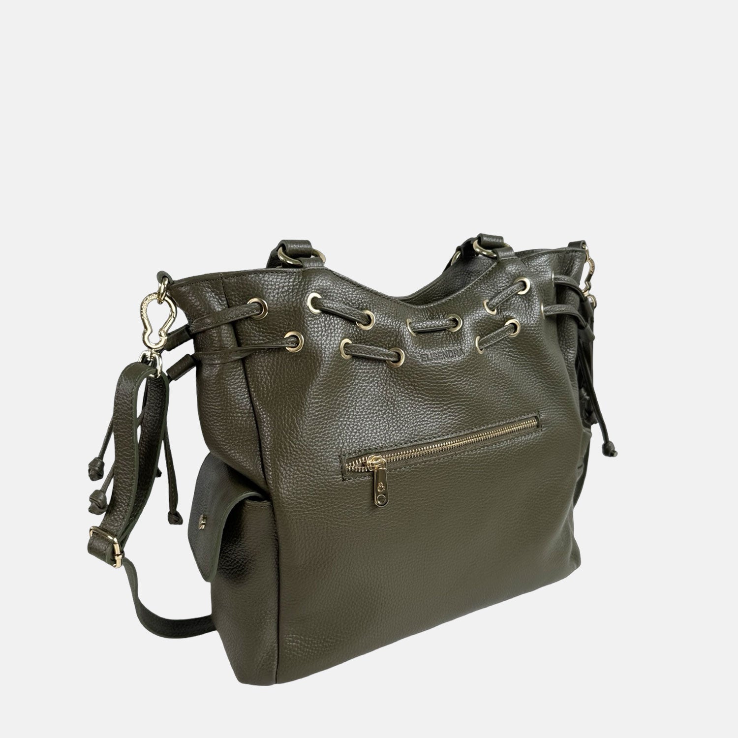 Borsa a spalla Pandora Bosco Pelle Martellata Oro