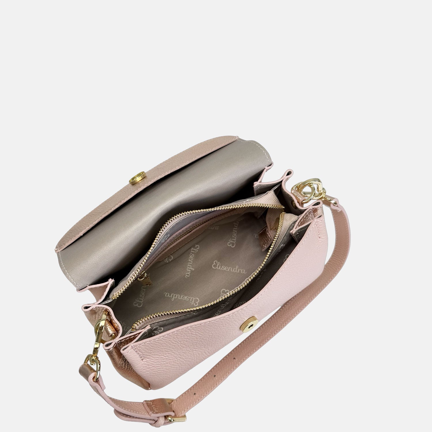 Borsa a spalla Candy Glam Pelle Martellata Oro