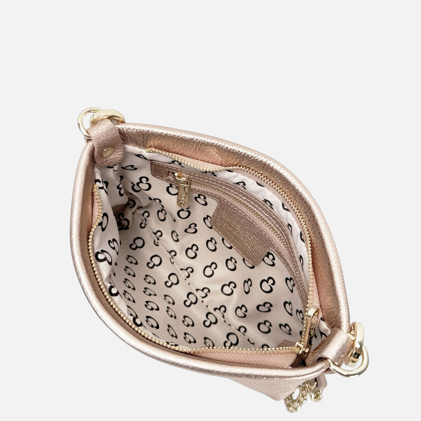 Pochette Essenza Golden Rose Pelle Martellata Oro