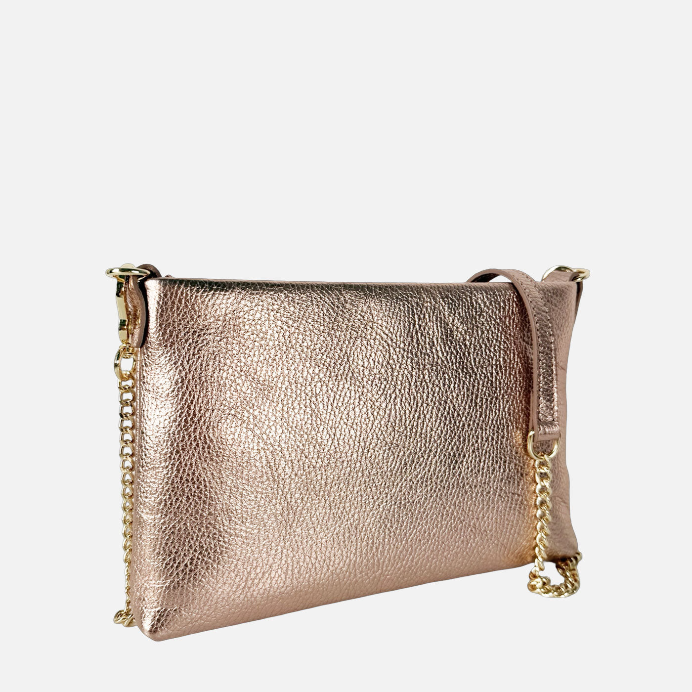 Pochette Essenza Golden Rose Pelle Martellata Oro