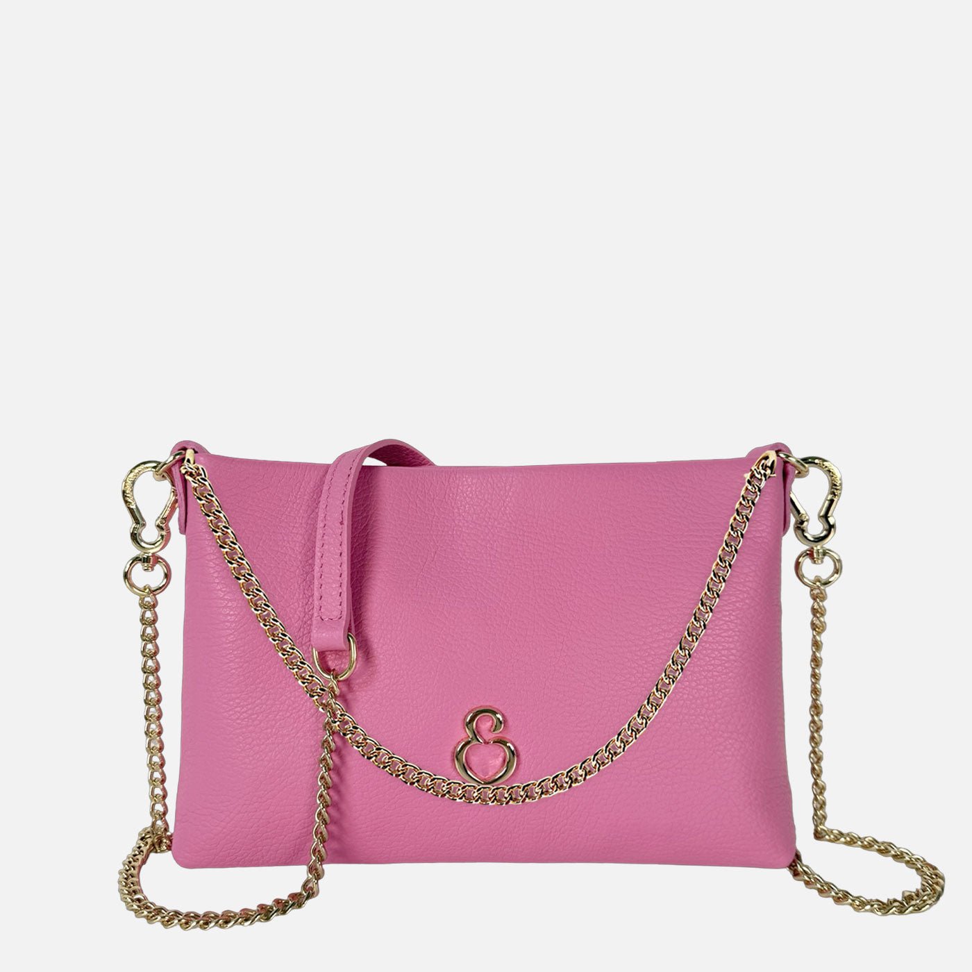 Pochette Essenza Cotton Candy Pelle Martellata Oro - Elisendra®
