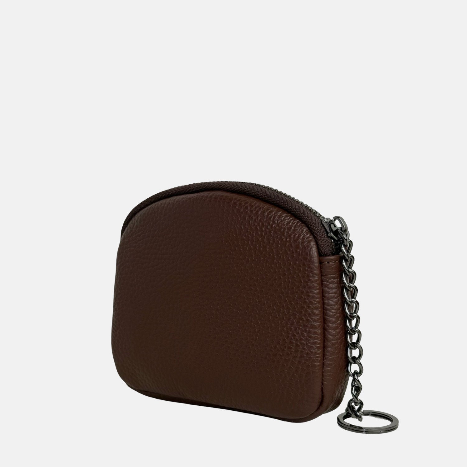Porta chiavi Pocket Cioccolato Pelle Martellata Dark