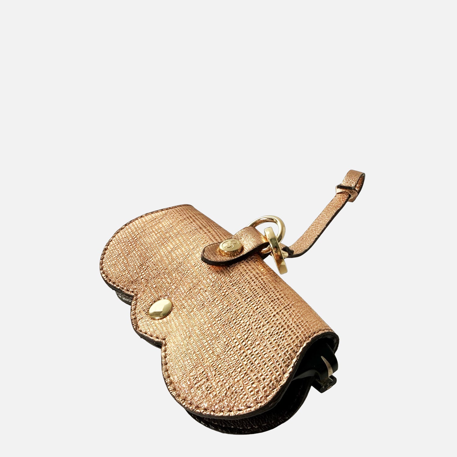 Porta Occhiali Oro Rosa Pelle Laminata Oro