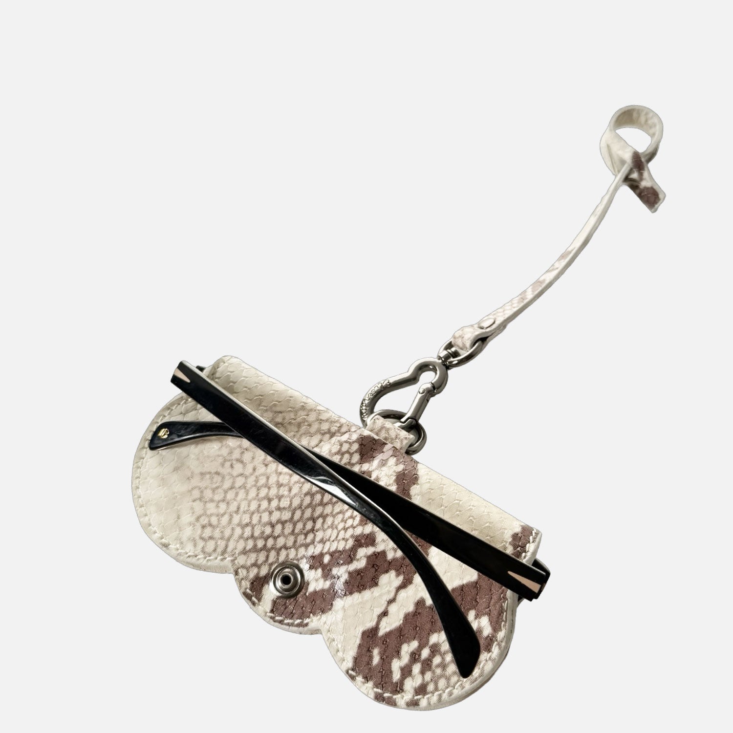 Porta Occhiali Ghiaccio Pitone stampato Dark