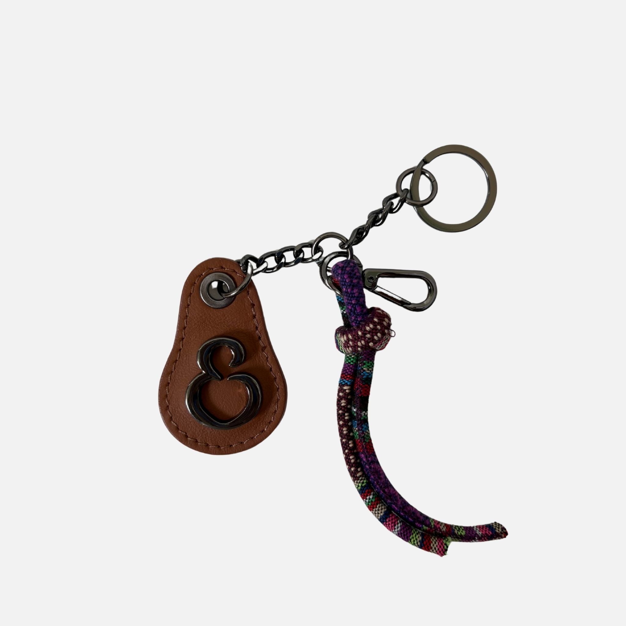 Porta chiavi Goccia con corda Natural Pelle Liscia Dark SPEDIZIONE DAL 07/07