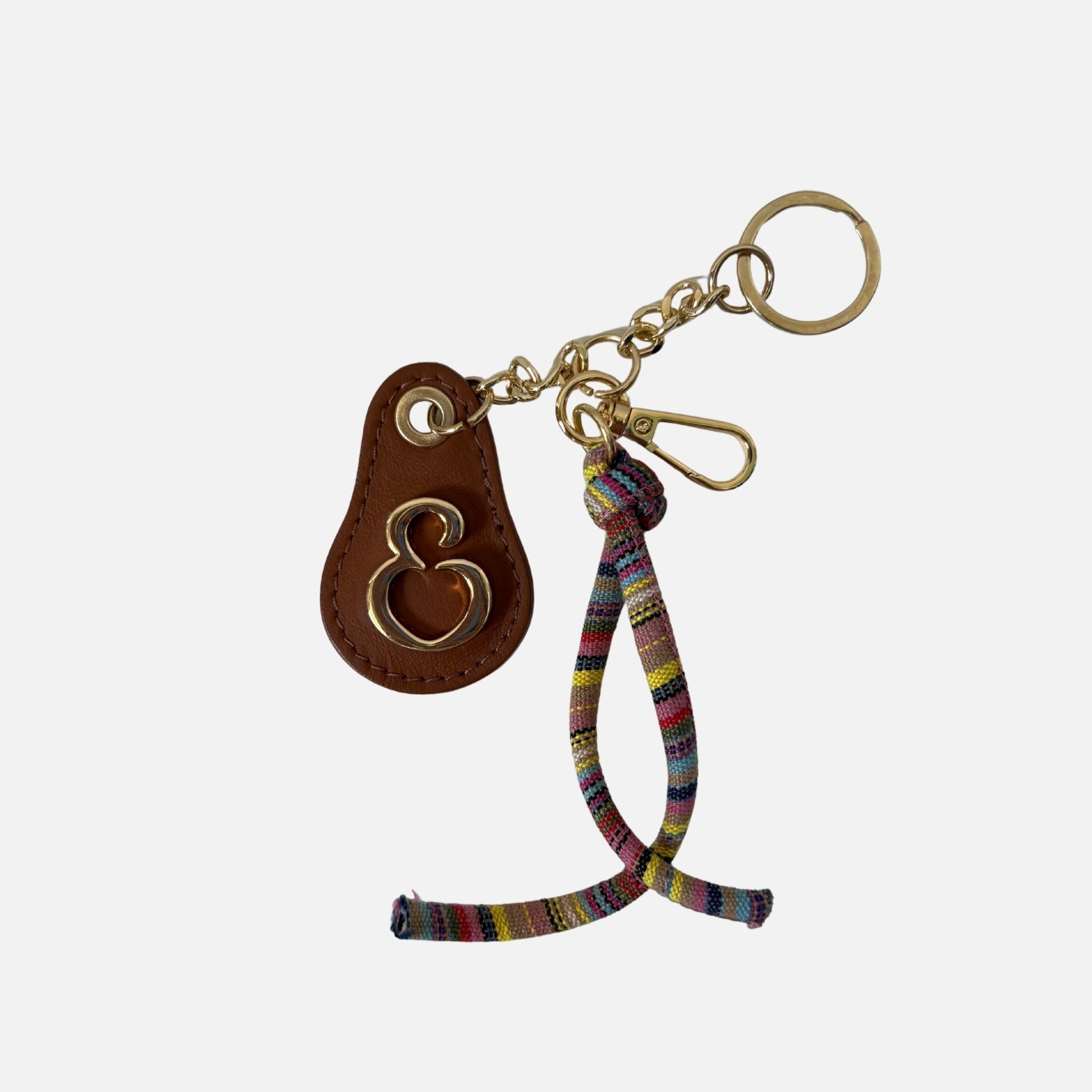 Porta chiavi Goccia con corda Natural Pelle Liscia Oro SPEDIZIONE DAL 07/07