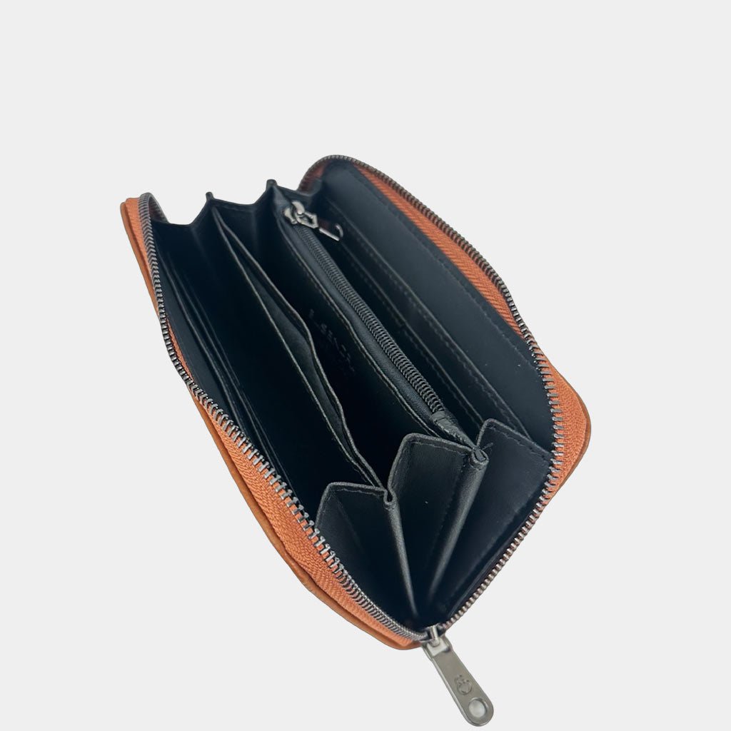 Portafoglio Raya Caramel Dark Martellata - Elisendra®