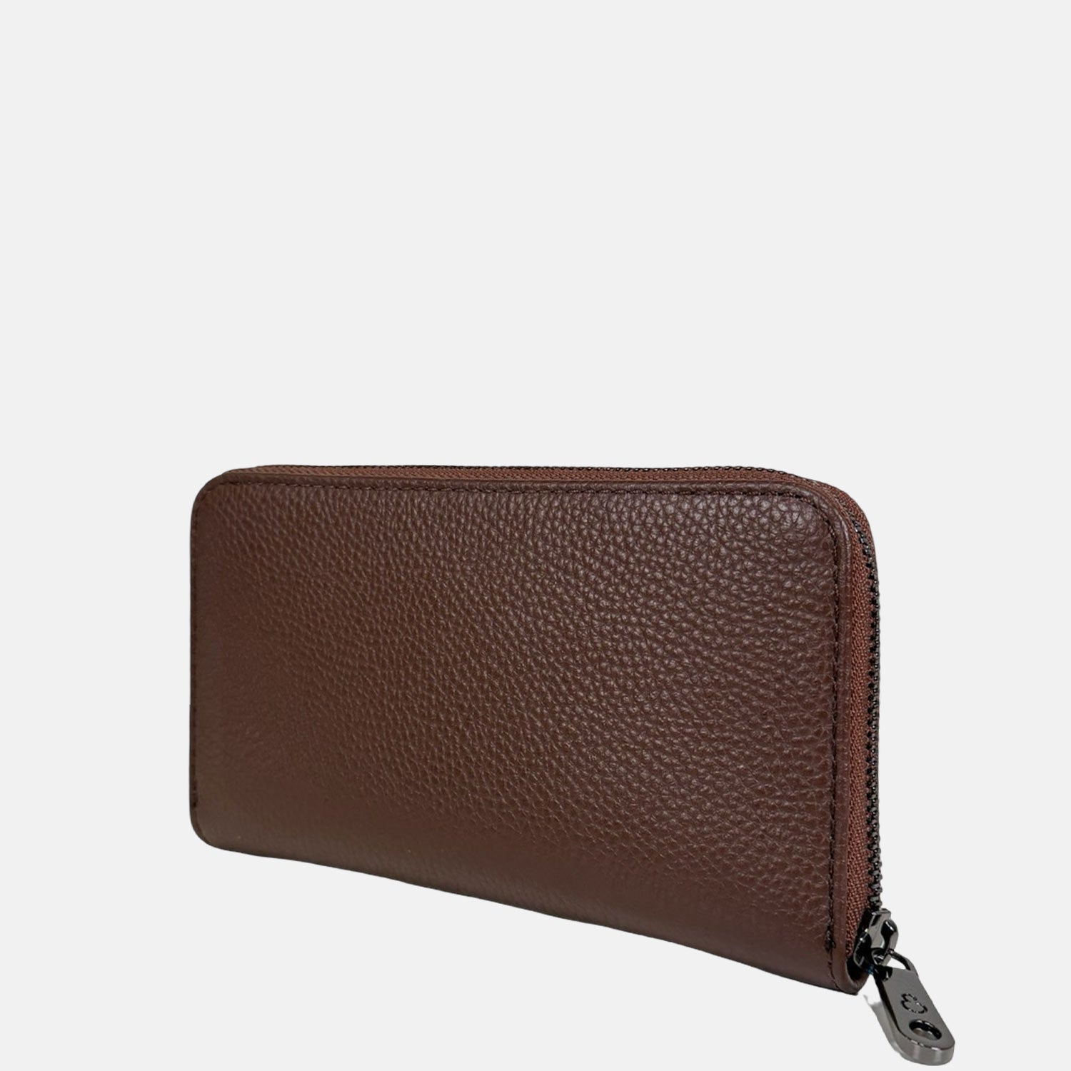 Portafoglio Raya Cioccolato Pelle Martellata Dark