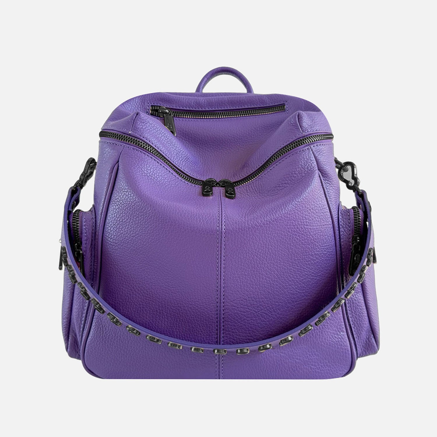 Zaino Saray Giglio Pelle Martellata Dark