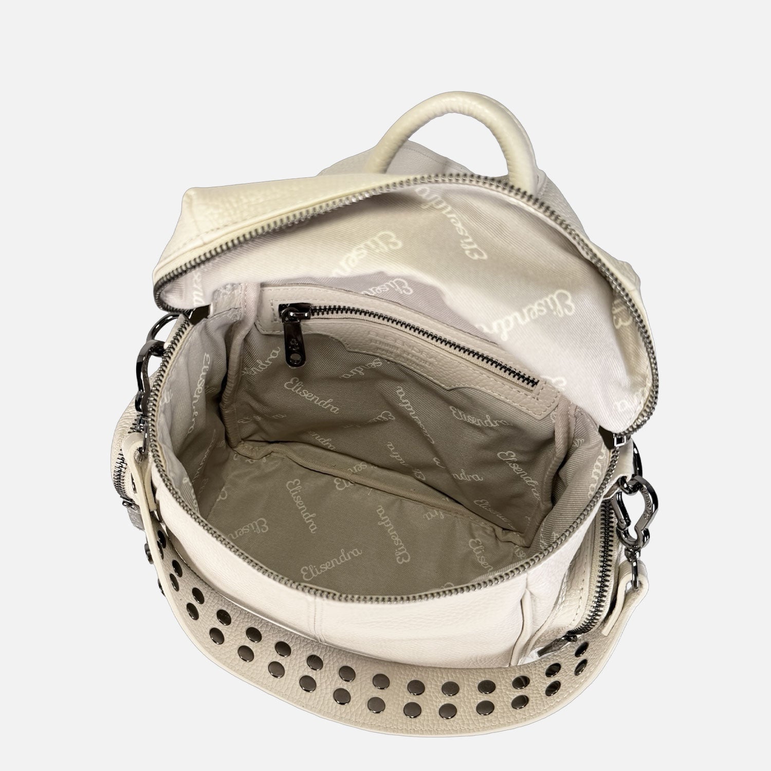 Zaino Saray Midi Burro Pelle Martellata Dark