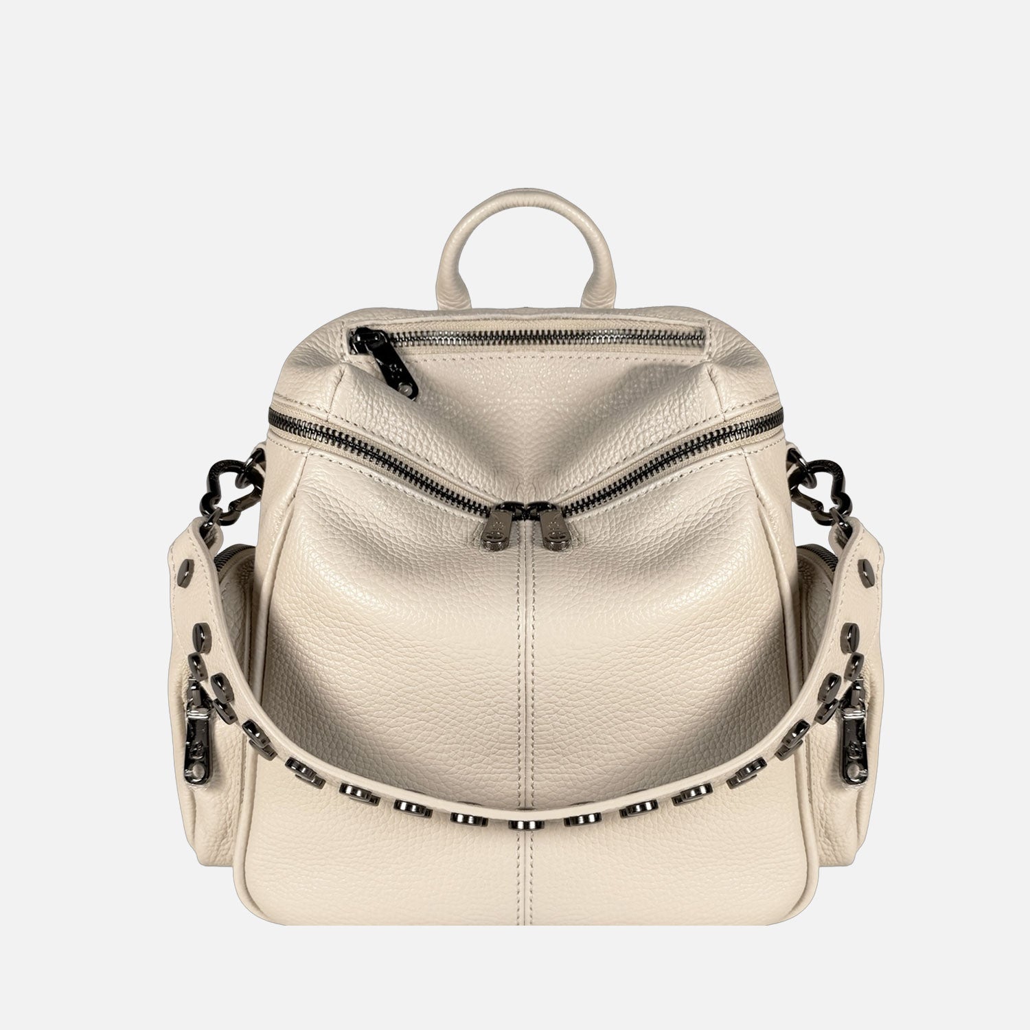 Zaino Saray Midi Burro Pelle Martellata Dark