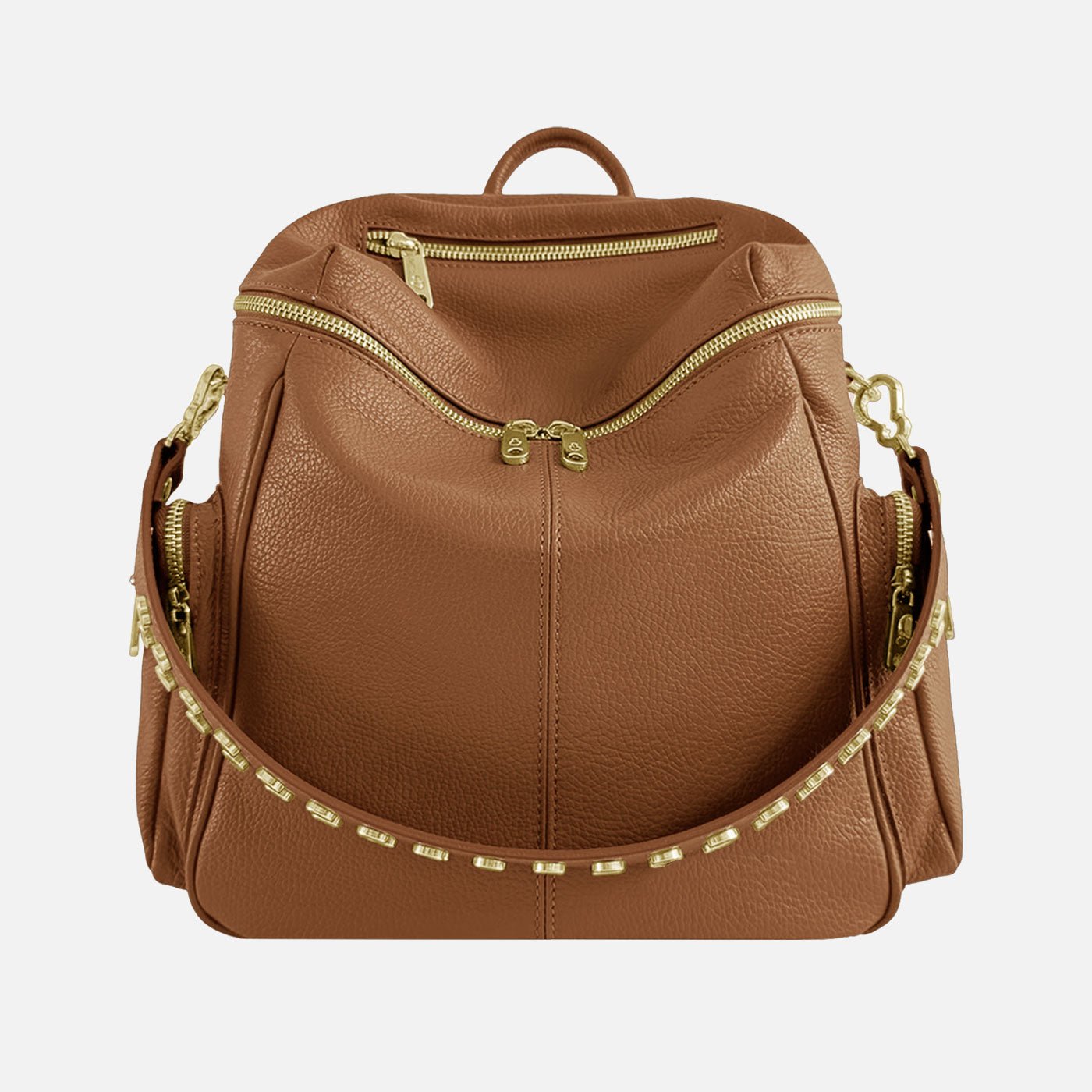 Zaino Saray Toffee Pelle Martellata Oro SPEDIZIONE DAL 04/05 - Elisendra®