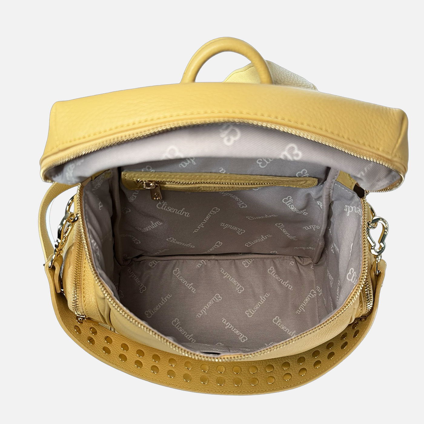 Zaino Saray Deserto Pelle Martellata Oro