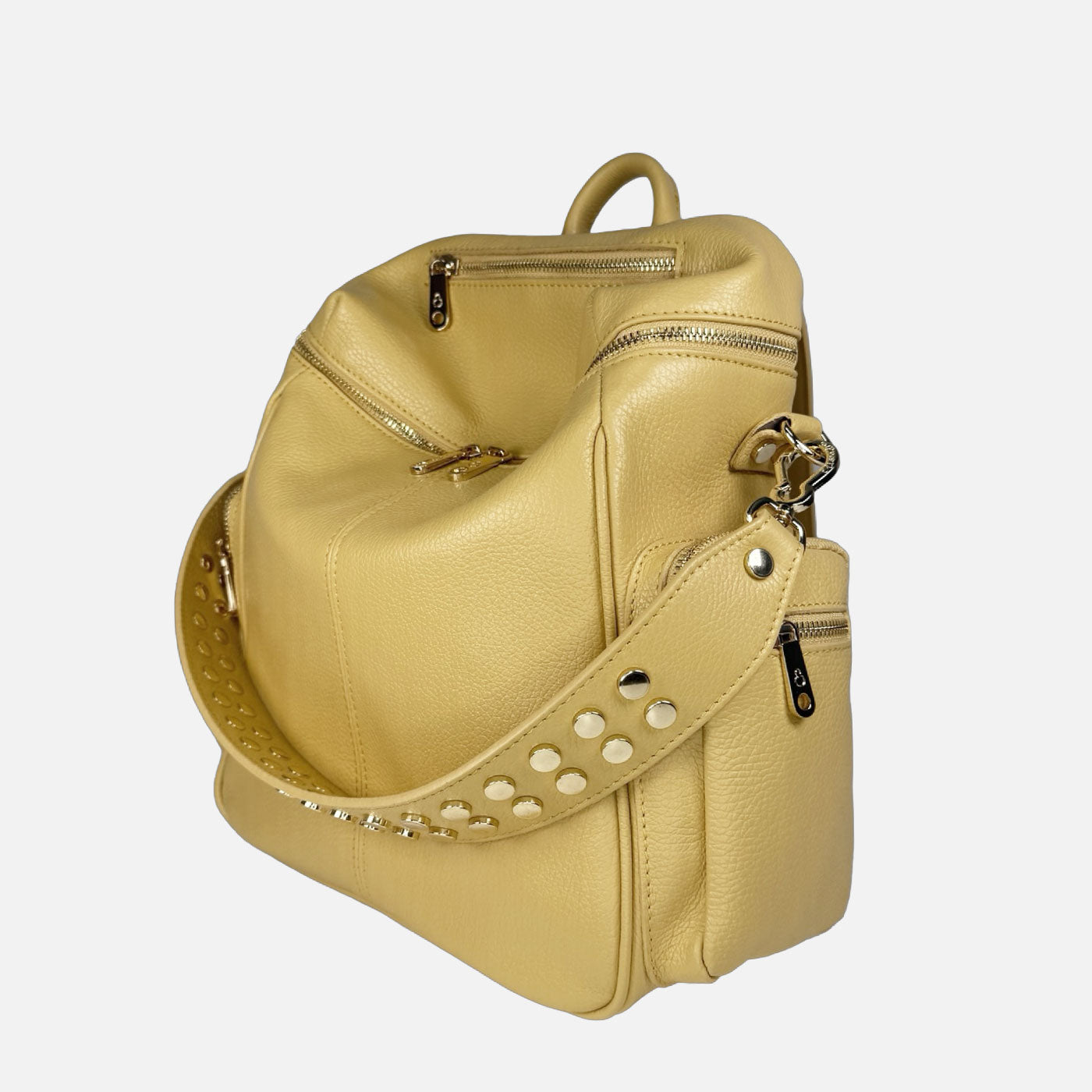 Zaino Saray Deserto Pelle Martellata Oro