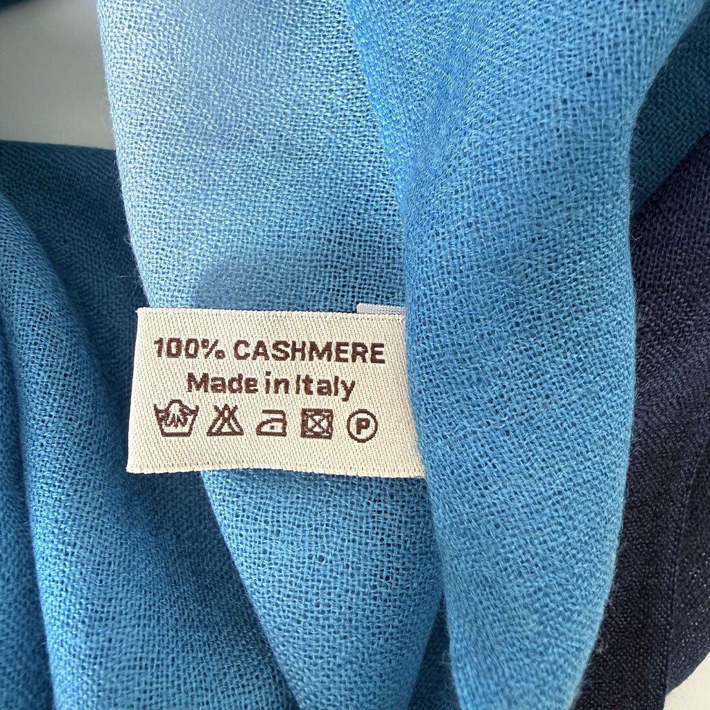 Foulard Sfumato Blu Cobalto Puro Cashmere - Elisendra®