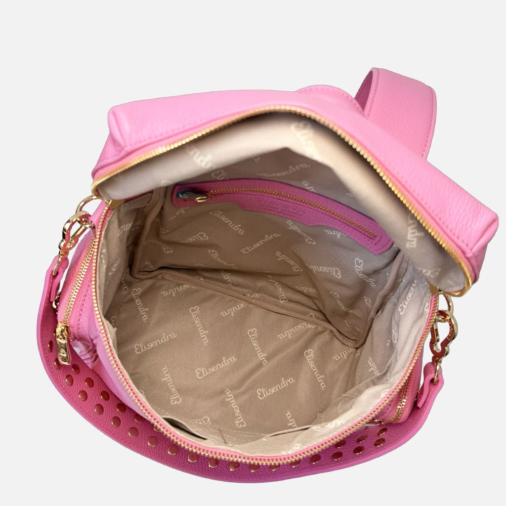 Zaino Saray Cotton Candy Pelle Martellata Oro - Elisendra®