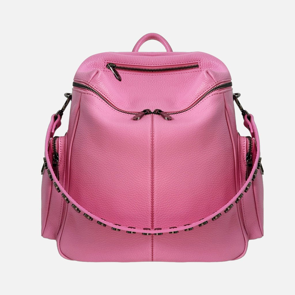 Zaino Saray Cotton Candy Pelle Martellata Dark - Elisendra®