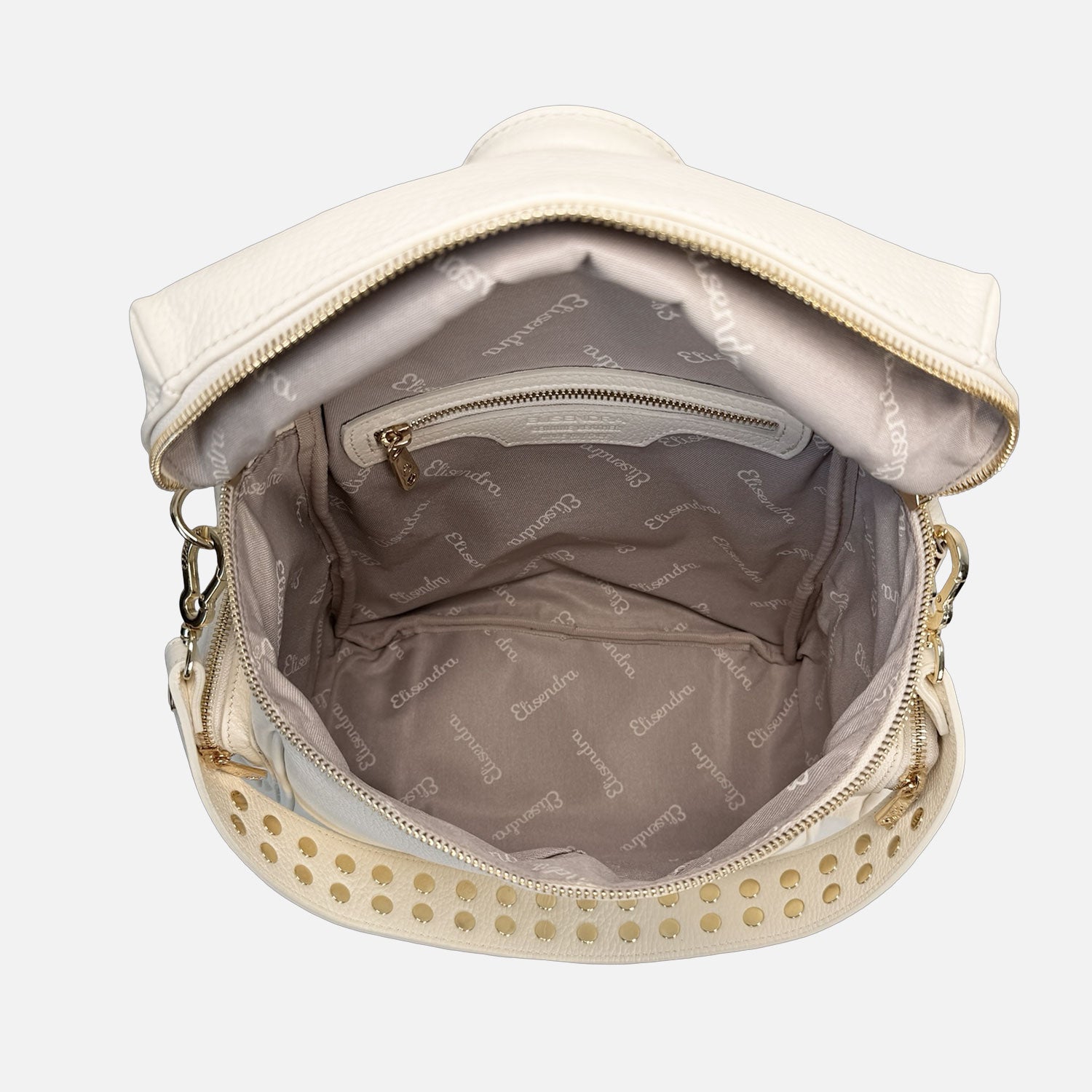 Zaino Saray Pelle Martellata Milk Oro