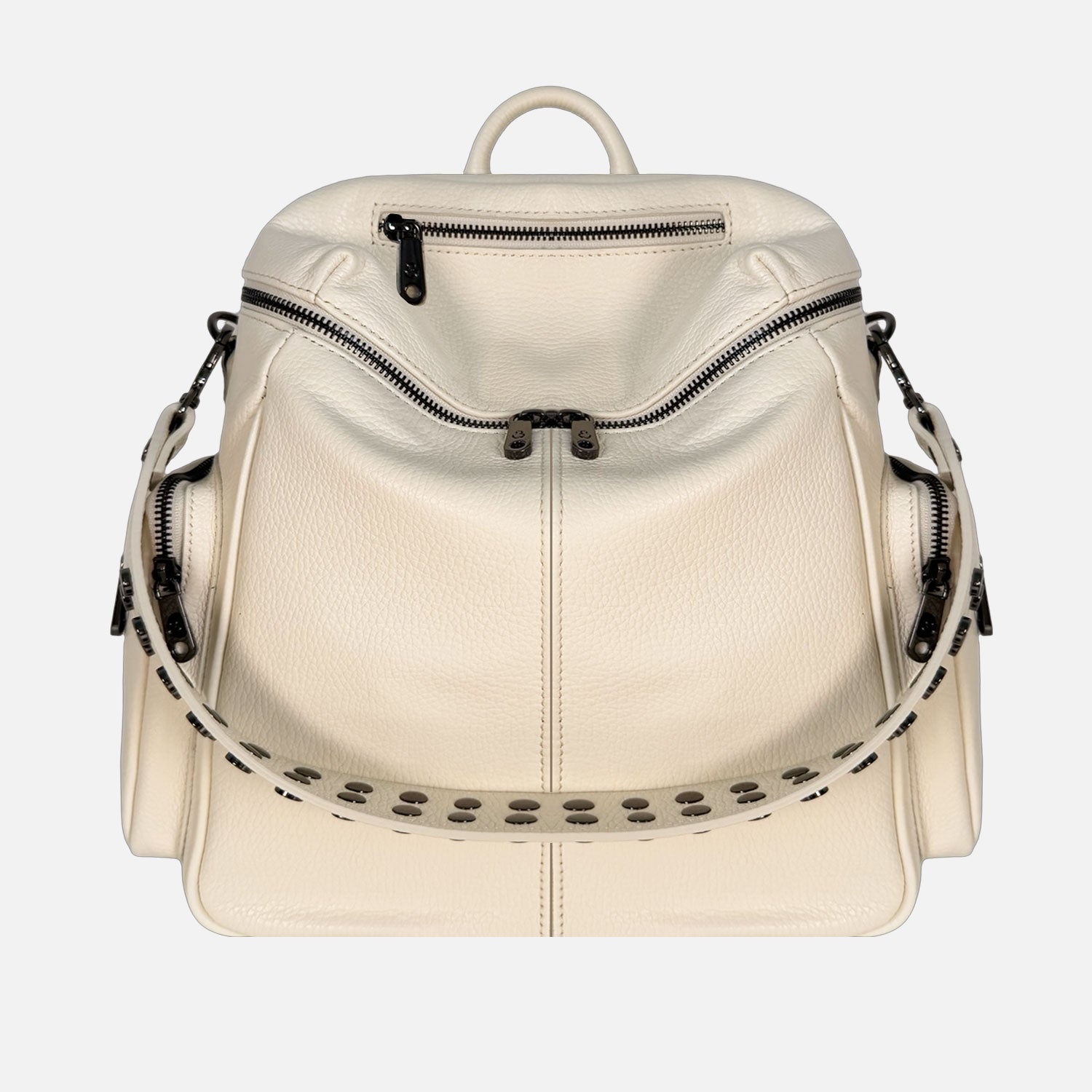 Zaino Saray Pelle Martellata Milk Dark