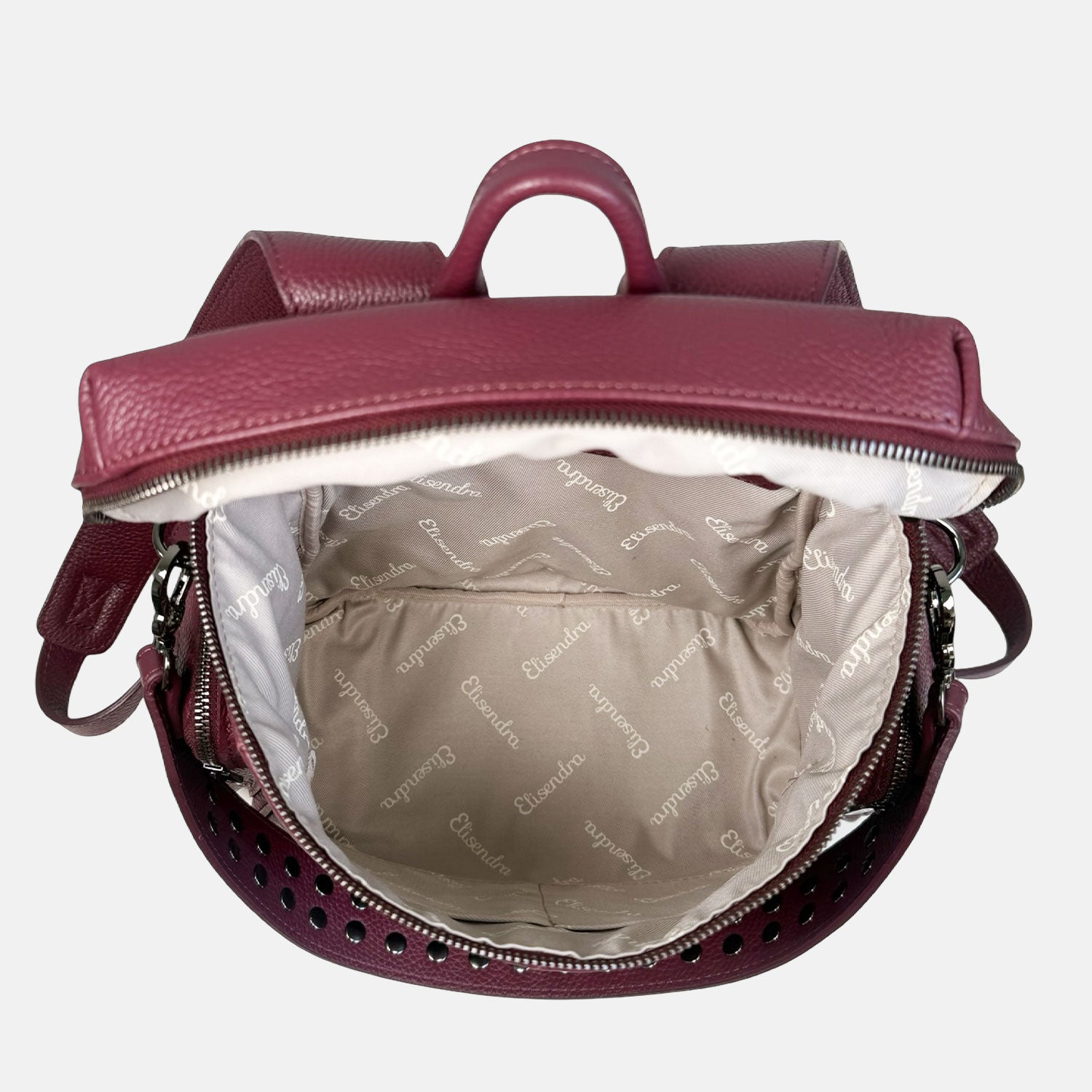 Zaino Saray Vinaccia Pelle Martellata Dark